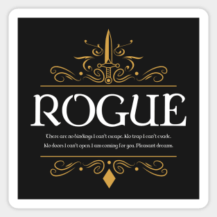 RPG Rogue Rogues WoW Dungeons Crawler and Dragons Slayer Sticker